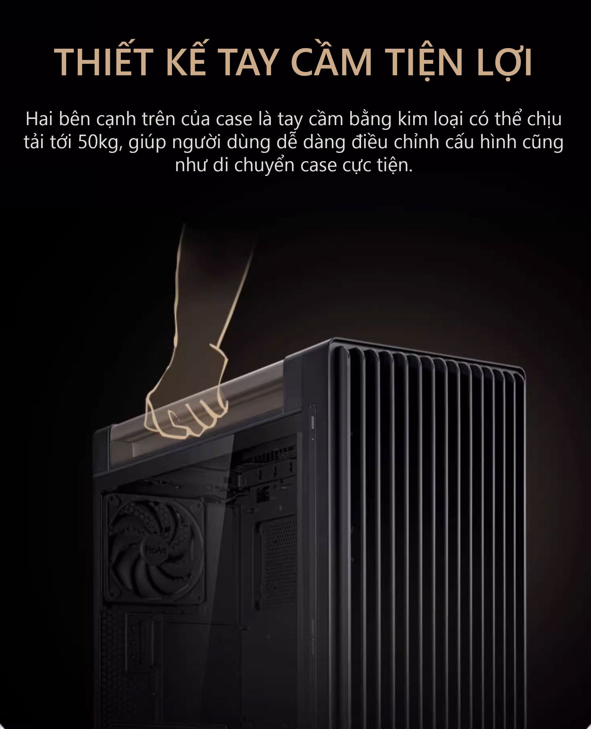 Vỏ Case Asus PA602 ProArt (eATX/Full Tower/ Màu Đen)