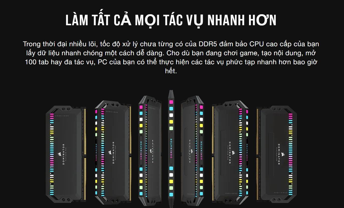 Ram Desktop Corsair DOMINATOR PLATINUM RGB White Heatspreader (CMT32GX5M2B5600C36W) 32GB (2x16GB) DD