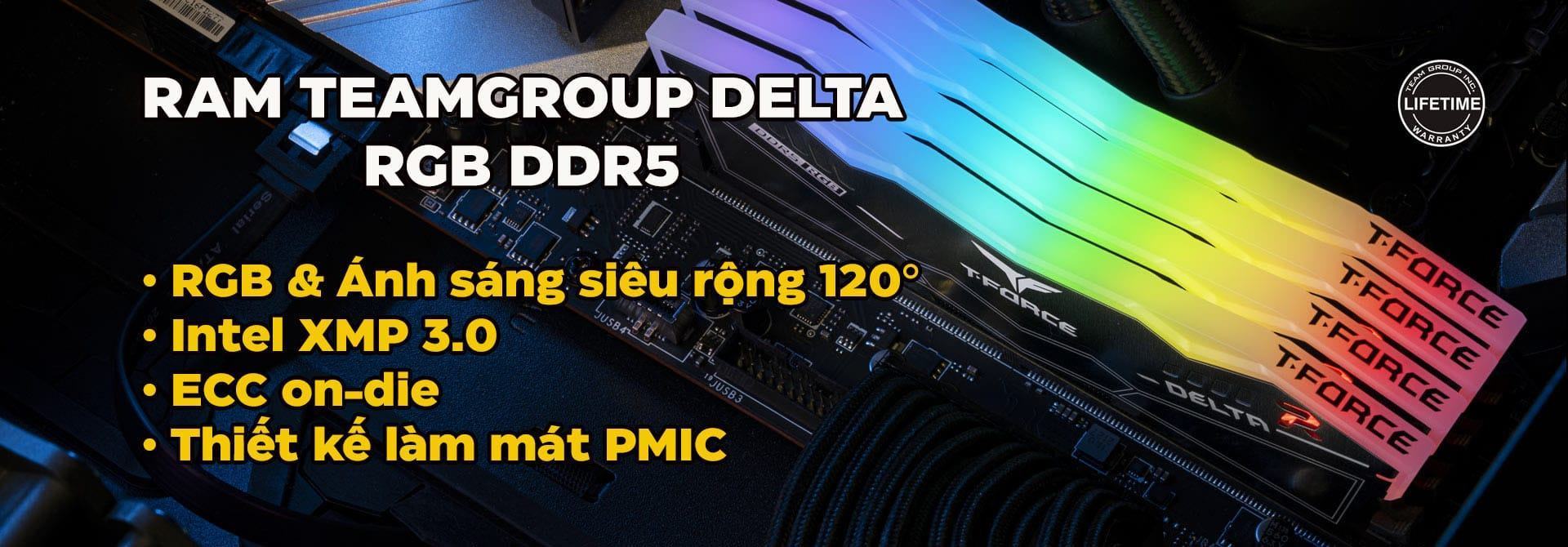 RAM Desktop TEAMGROUP DELTA RGB DDR5