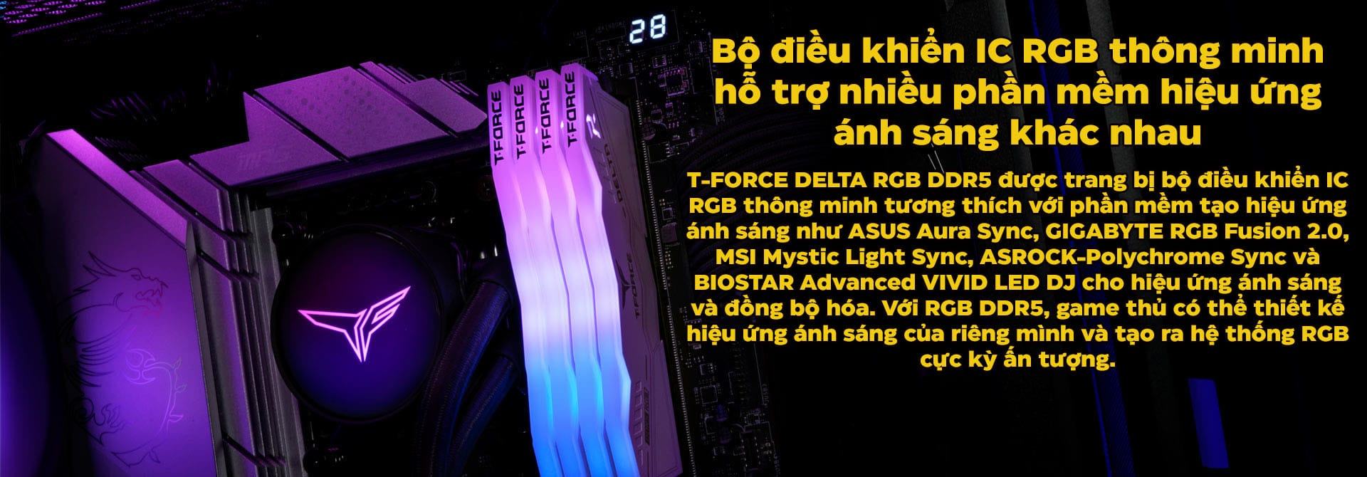 RAM Desktop TEAMGROUP DELTA RGB DDR5