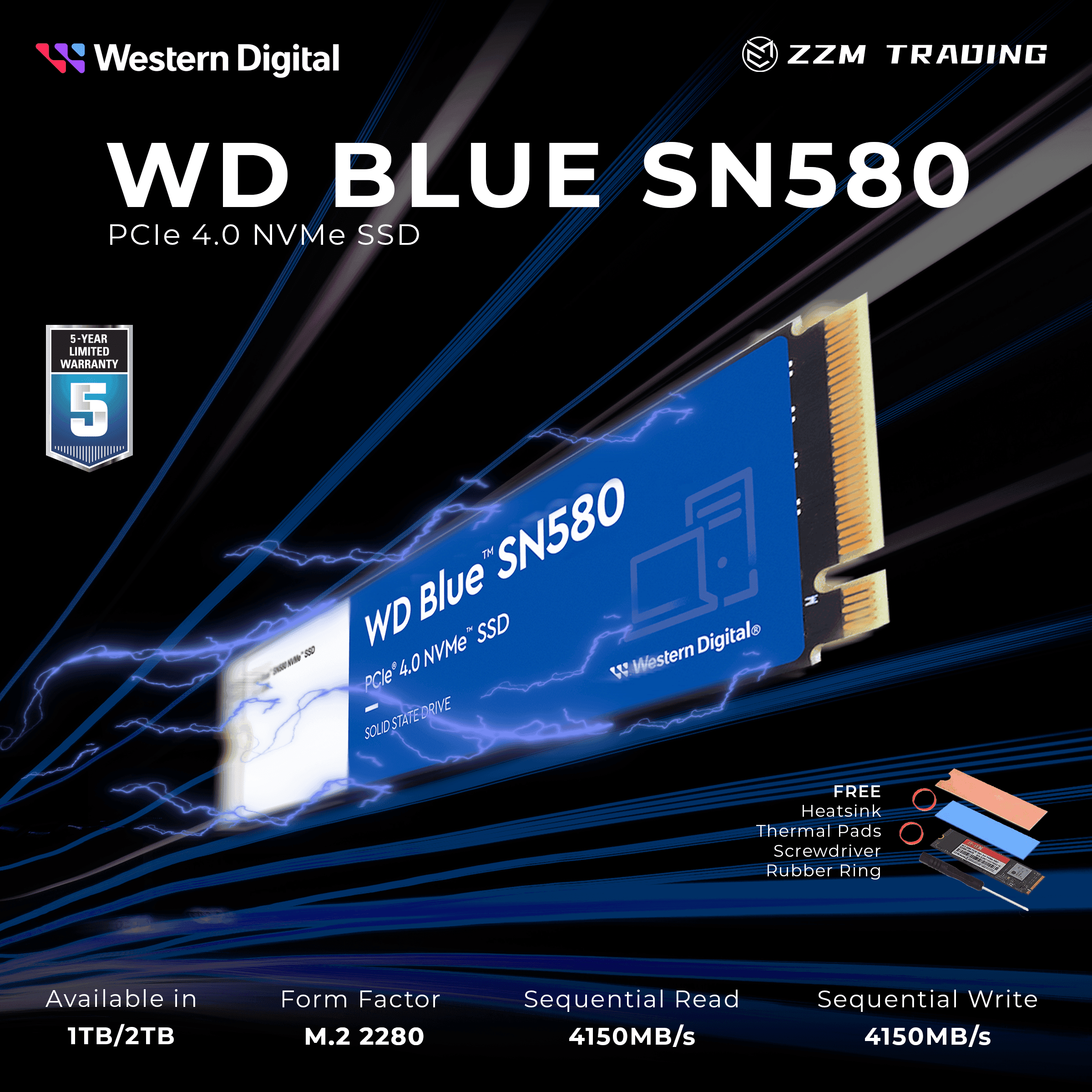 Ổ cứng SSD WD SN580 Blue