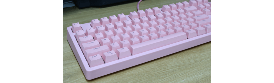 Bàn phím cơ Edra EK387 Pink Huano Blue Switch2