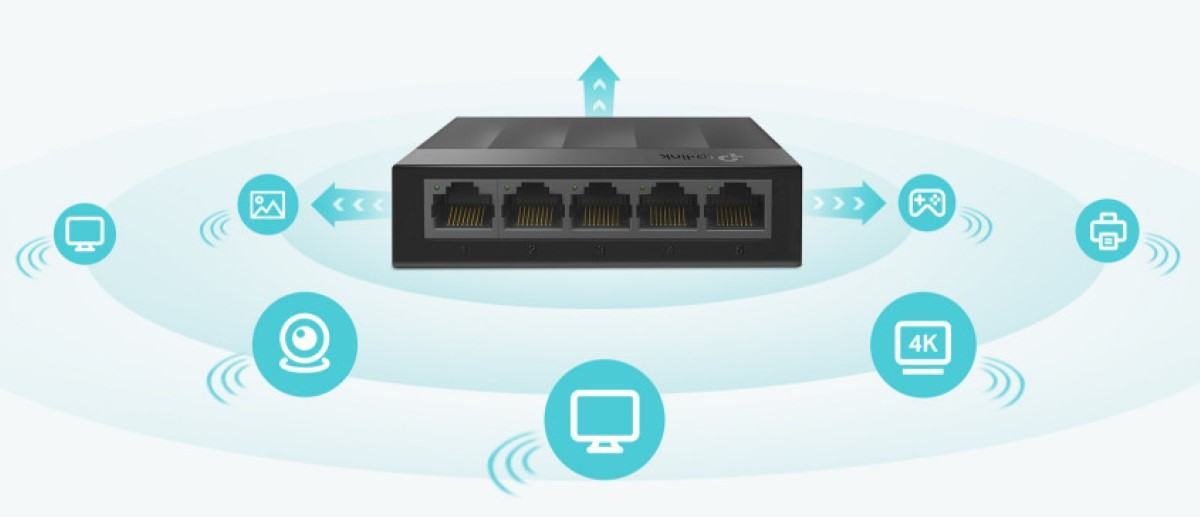 Switch TP-Link LS1005G 5 Port 10/100/1000Mbps vỏ nhựa