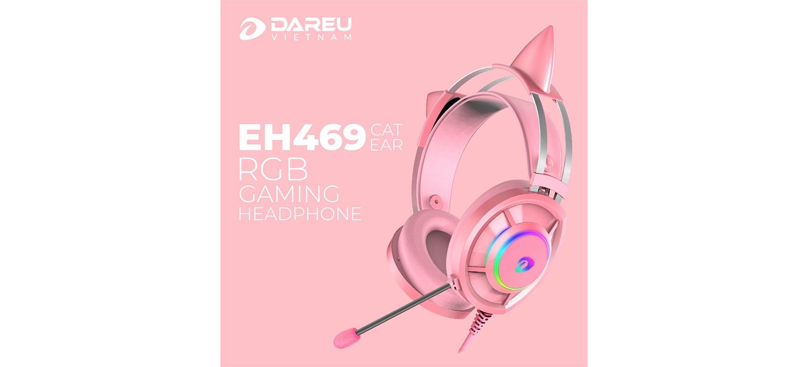 Tai Nghe Dareu EH469 QUEEN RGB (USB, 7.1, LED RGB)