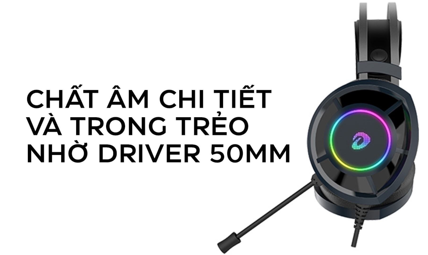 Tai Nghe Dareu EH469 RGB (USB, 7.1, LED RGB, Black)