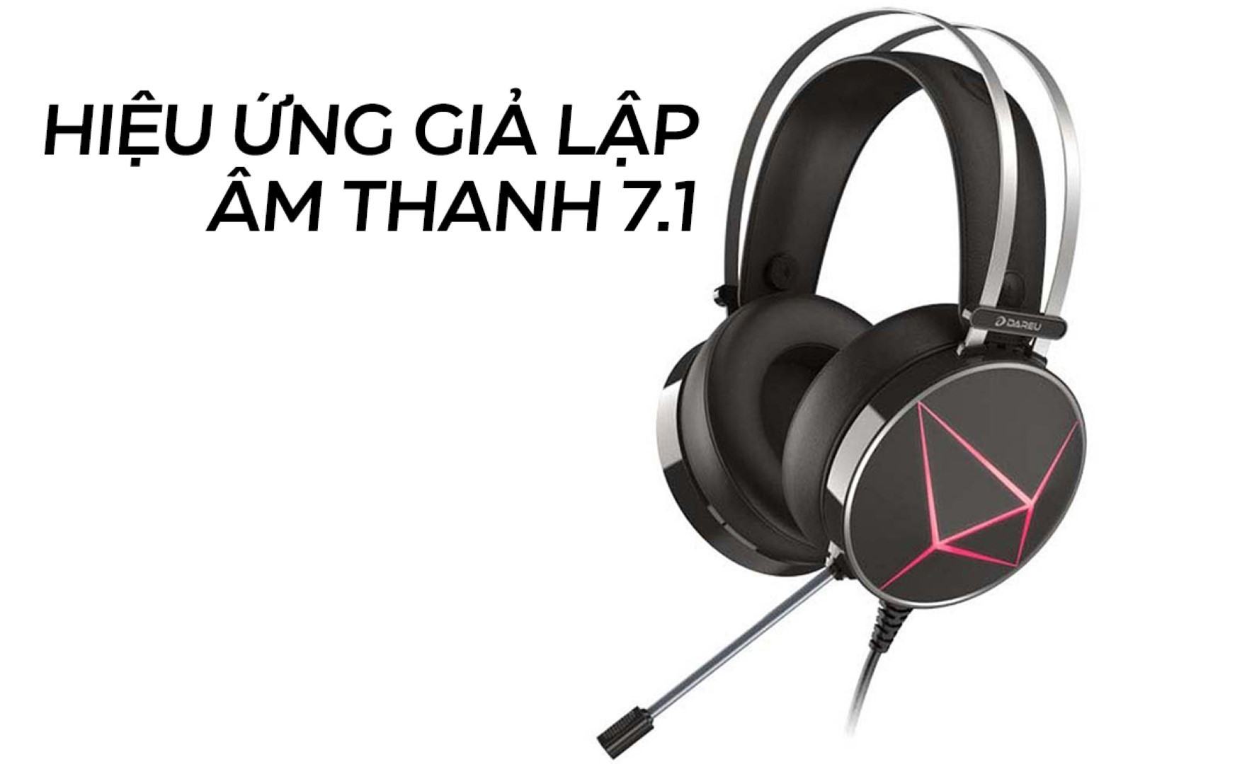Tai nghe DareU EH722X USB 7.1 Black