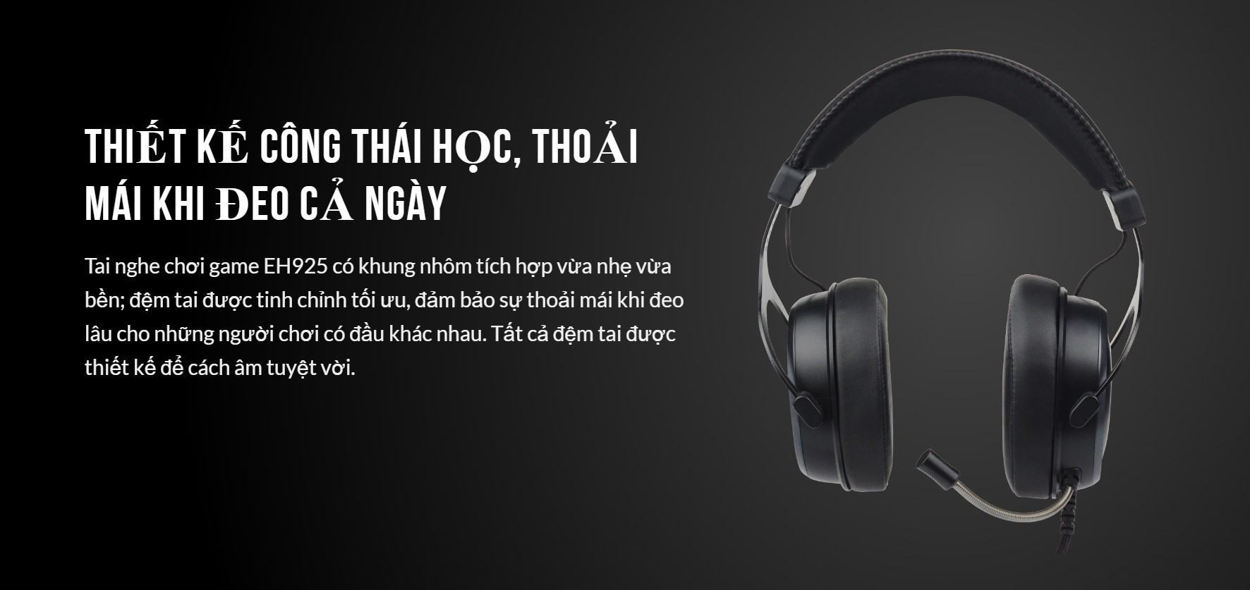 Tai Nghe Dareu EH925 RGB Black