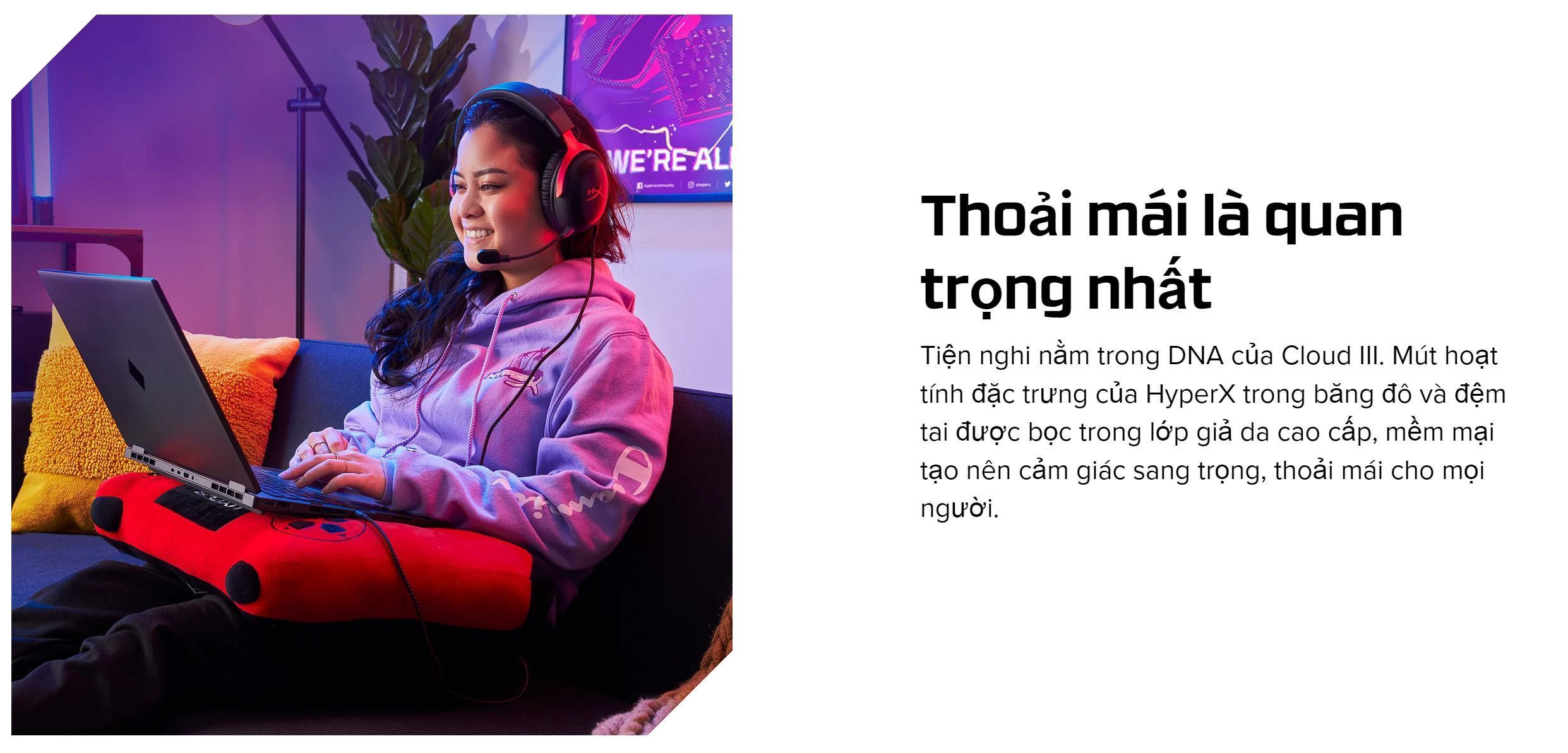 Tai Nghe Gaming có dây HP HyperX Cloud III 727A9AA