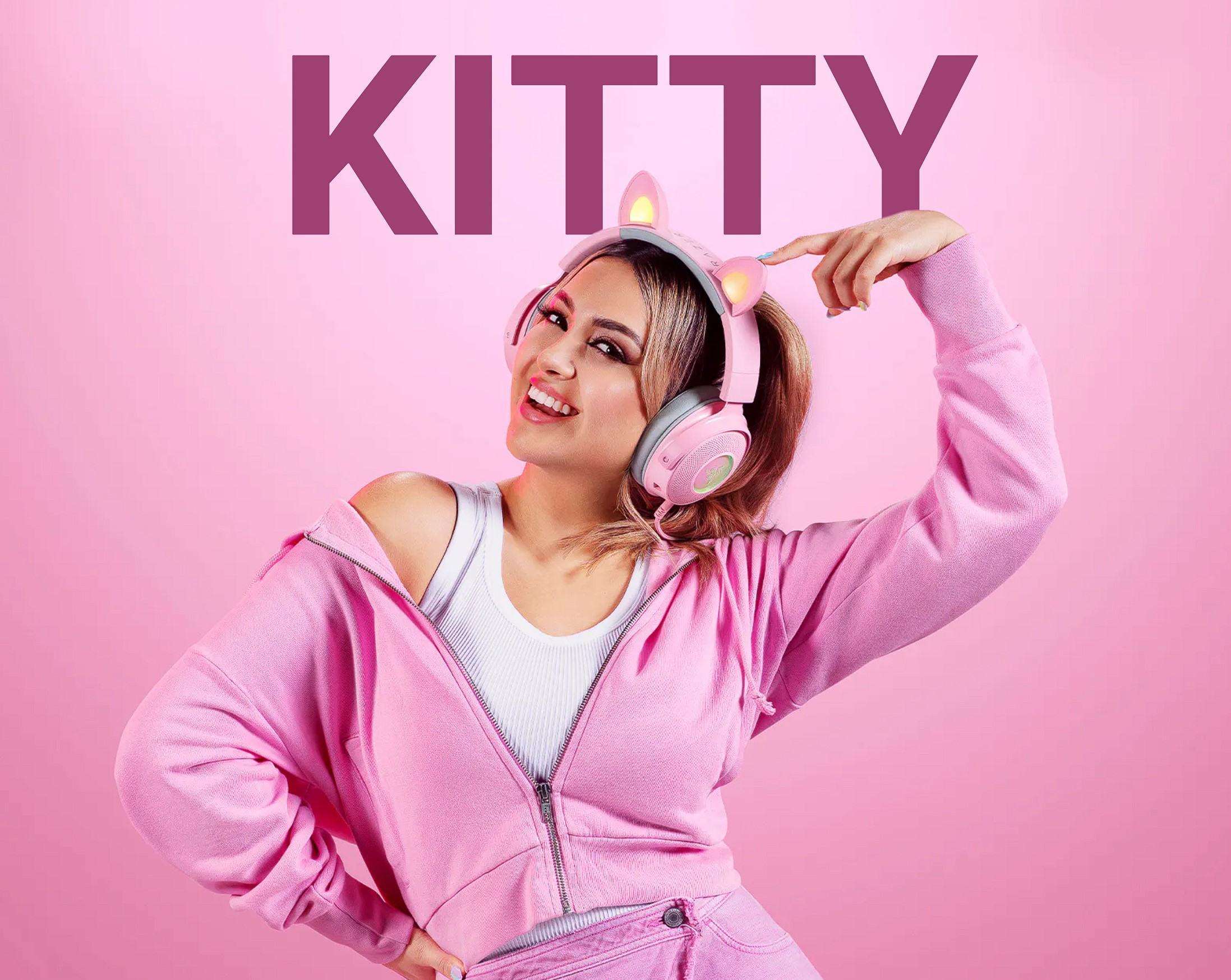 Tai nghe gaming có dây Razer Kraken Kitty V2 Pink _ RZ04-04730200-R3M1