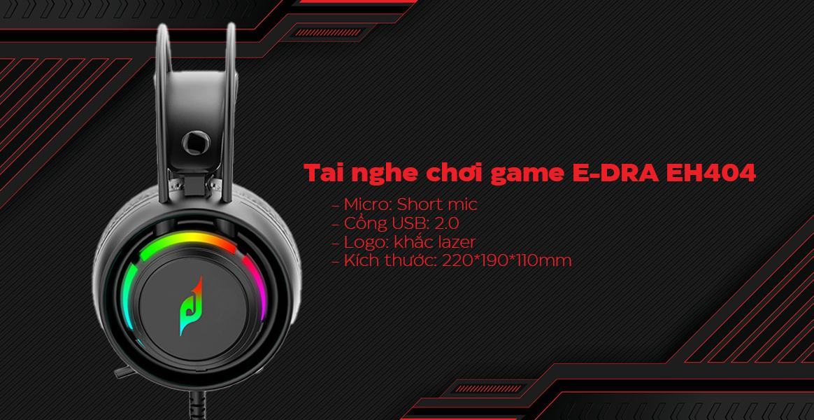 Tai nghe gaming Edra EH404 USB LED RGB
