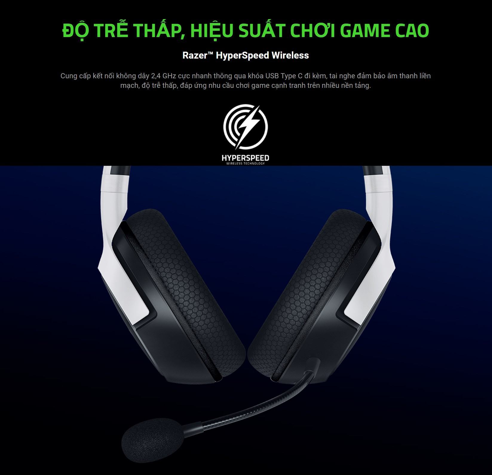 Tai nghe gaming không dây Razer Kaira HyperSpeed - Licensed PlayStation 5 _ RZ04-03980200-R3A1