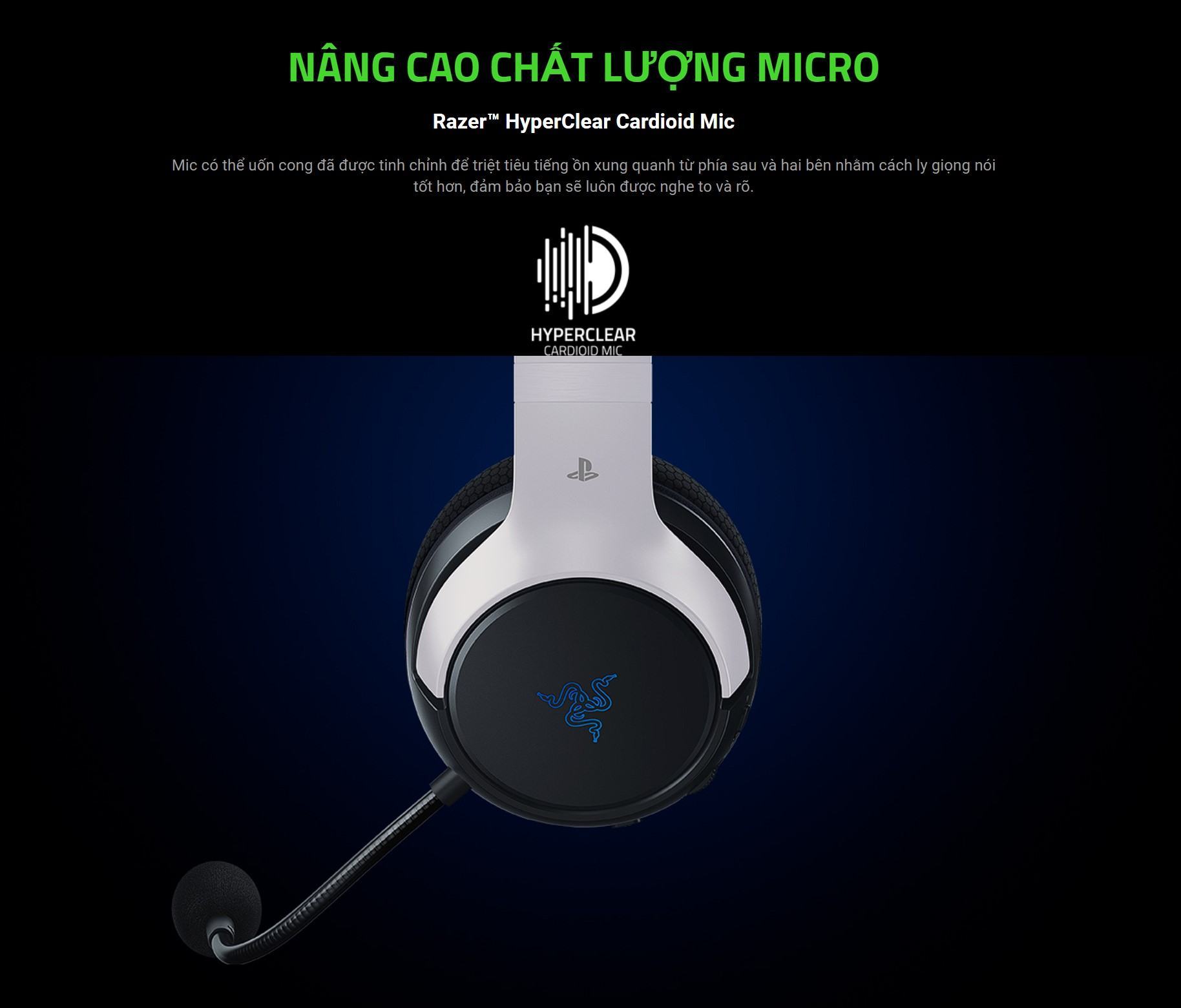 Tai nghe gaming không dây Razer Kaira HyperSpeed - Licensed PlayStation 5 _ RZ04-03980200-R3A1