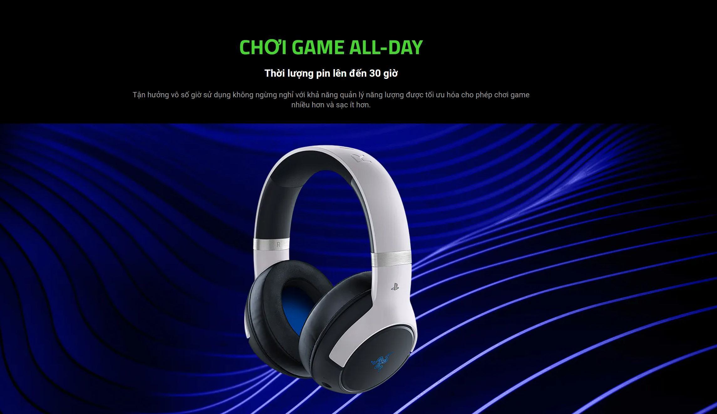 Tai nghe gaming không dây Razer Kaira Pro HyperSpeed - Licensed PlayStation 5 (RZ04-04030200-R3A1)
