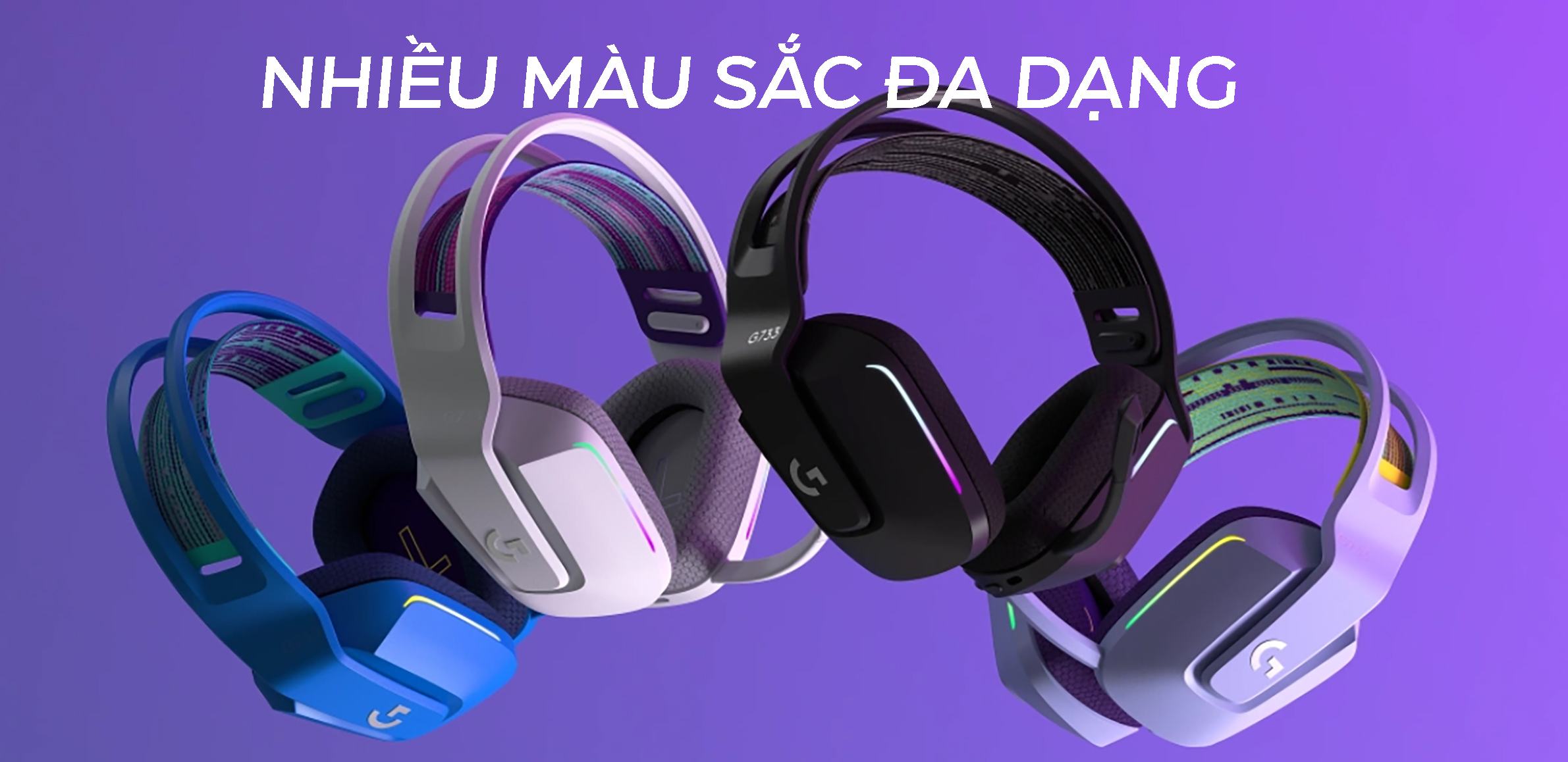 Tai nghe Gaming Logitech LIGHTSPEED G733 Wireless RGB