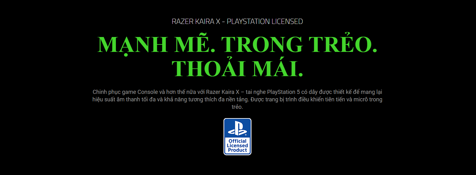 Tai nghe Gaming Razer Kaira X-Licensed PlayStation 5 Wired 2