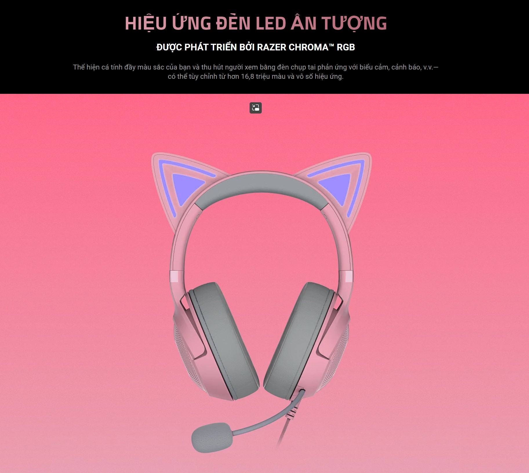 Tai nghe gaming có dây Razer Kraken Kitty V2 Pink _ RZ04-04730200-R3M1