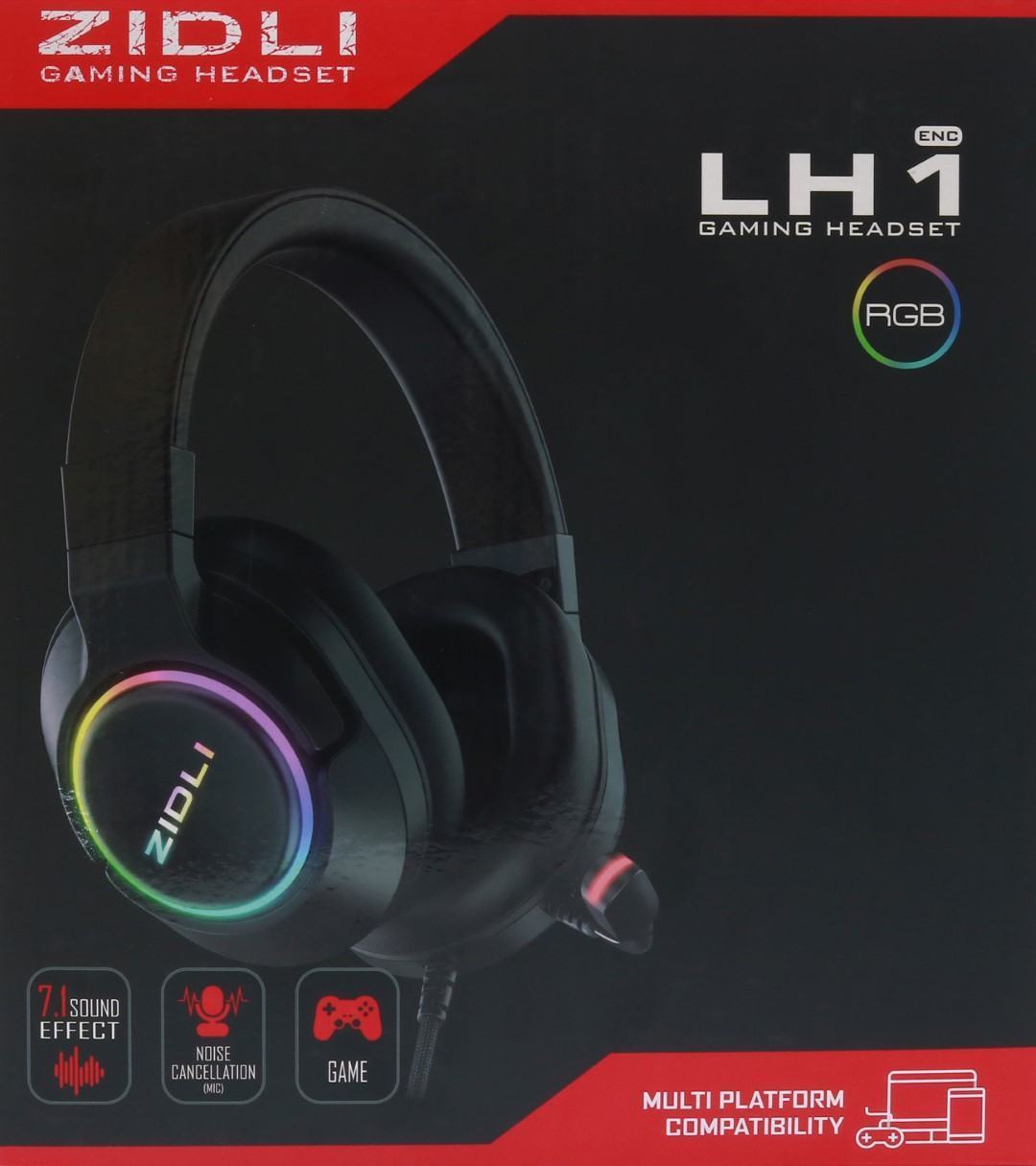 Tai nghe Gaming Zidli LH1 (7.1, USB, LED RGB)
