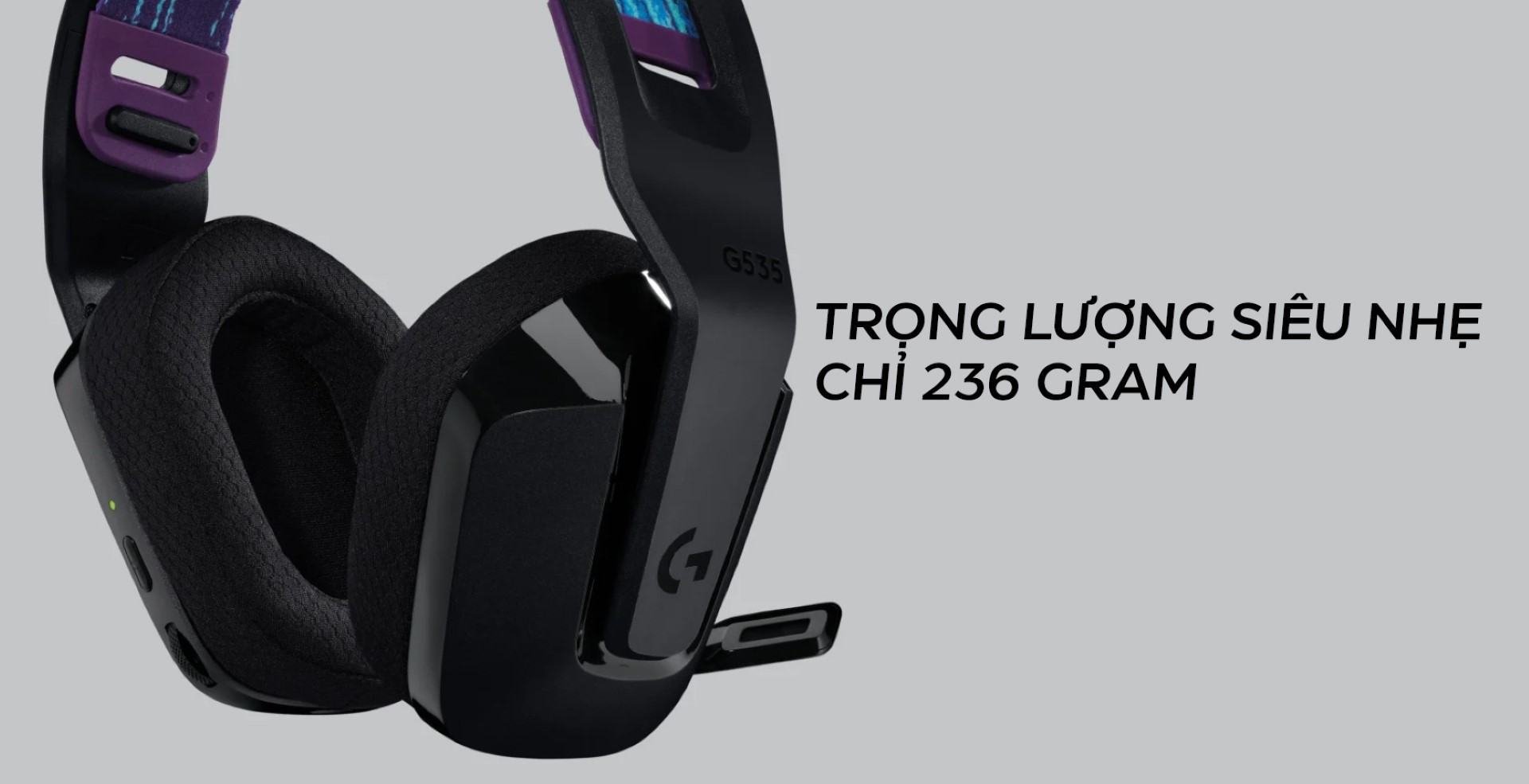 Tai nghe không dây Logitech G535 Lightspeed wireless Black