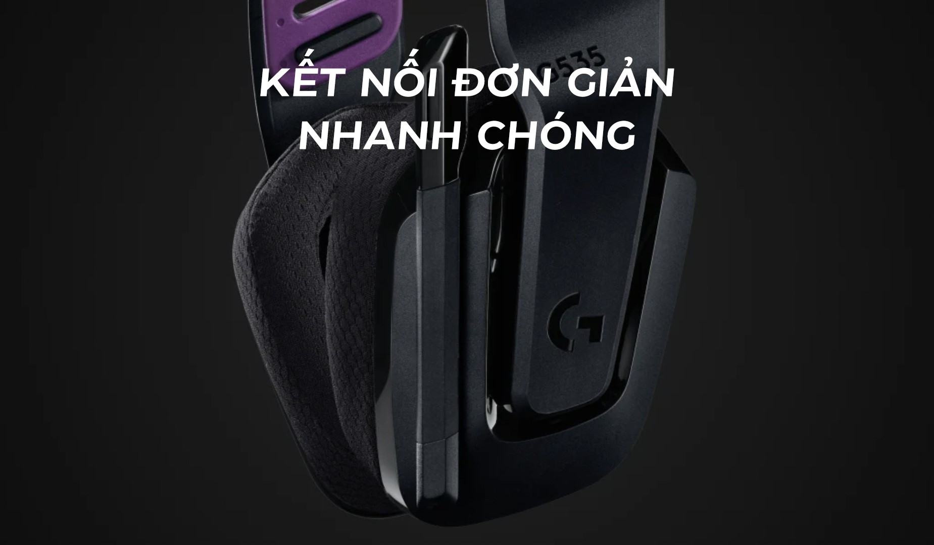 Tai nghe không dây Logitech G535 Lightspeed wireless Black