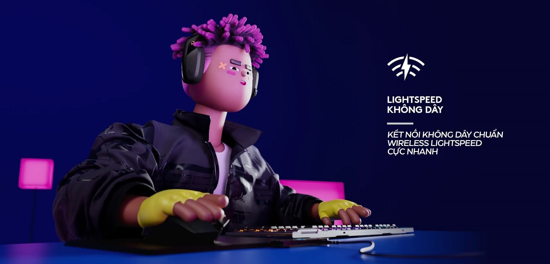 Tai nghe Logitech G435 LightSpeed Wireless White