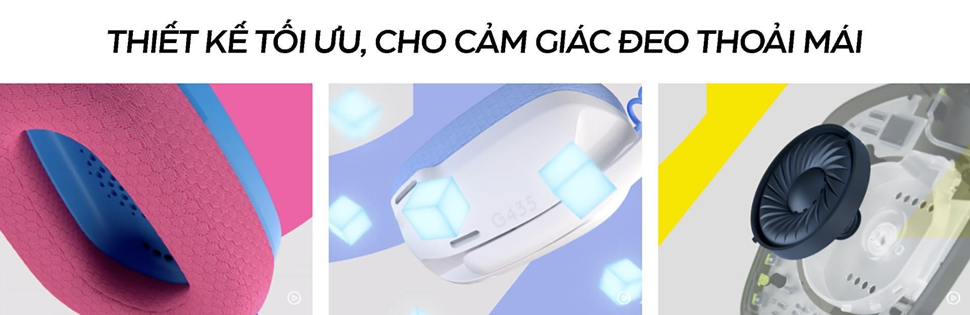 Tai nghe Logitech G435 LightSpeed Wireless White