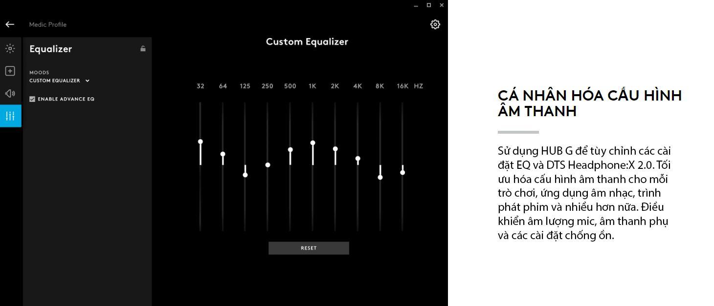 Tai nghe Logitech G633s 7.1 Gaming Headset 9