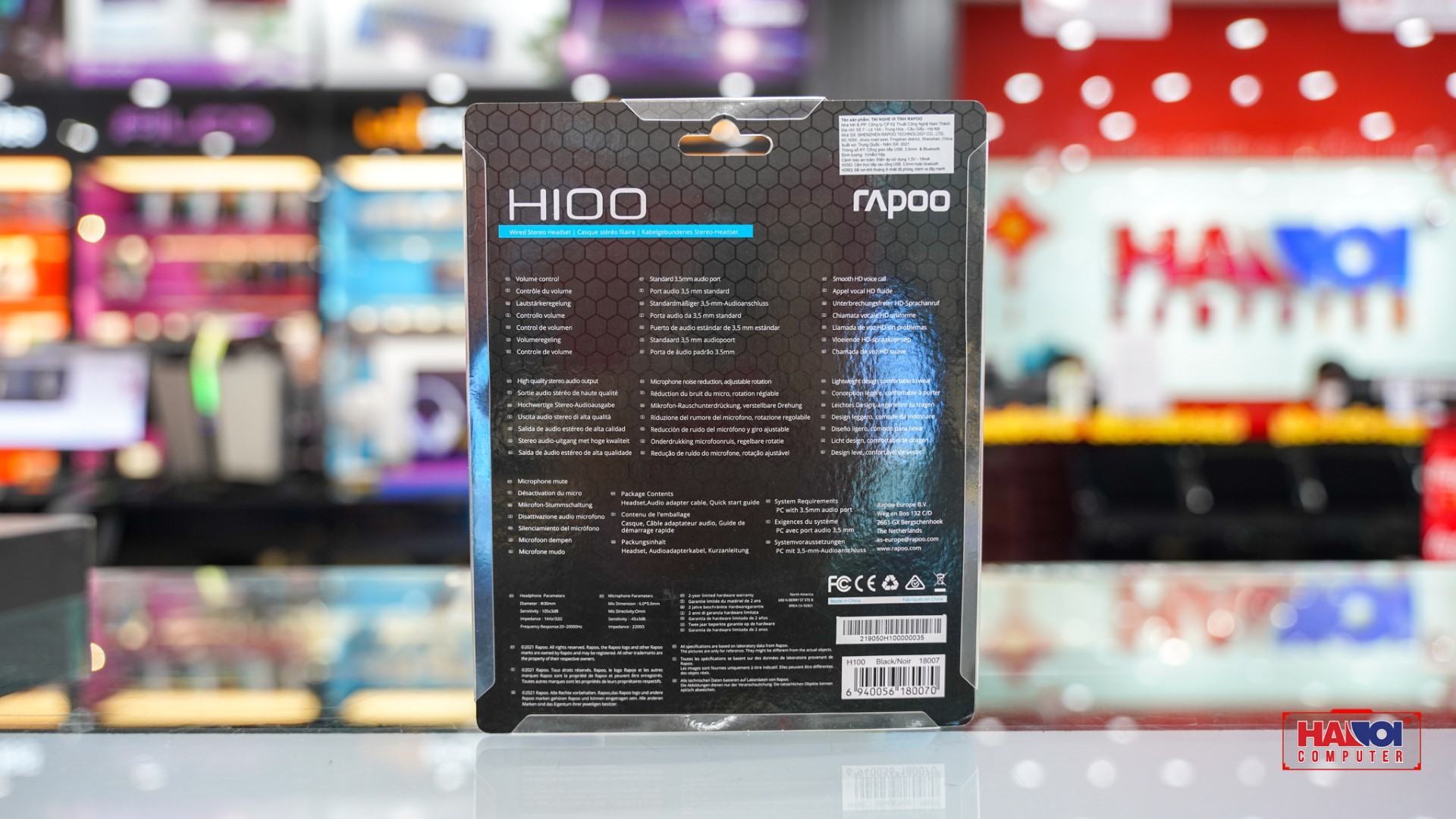 Tai nghe có dây Rapoo H100 Đen