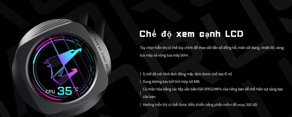 Tản nhiệt nước AIO AORUS WATERFORCE X II 360 - Black