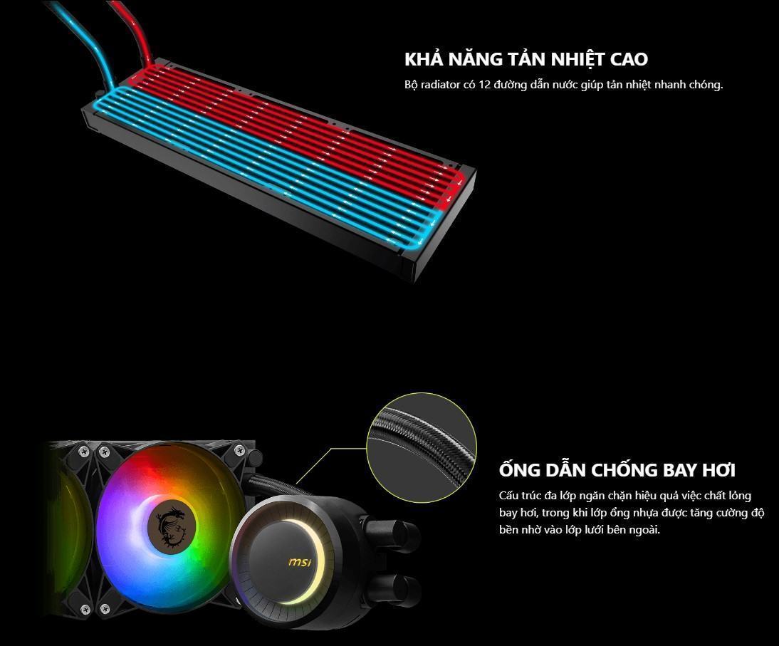 Tản nhiệt nước AIO MSI MAG MAG CORELIQUID E360 WHITE