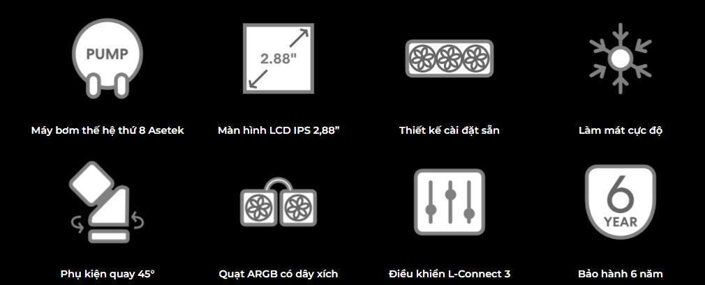 Tản nhiệt nước LIAN LI GALAHAD II LCD SL-INF 360 White