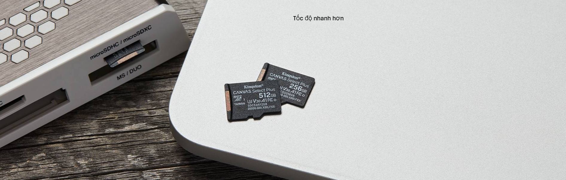 hẻ Nhớ Kingston 128GB MicroSD Select Pls 100R Class 10 SDCS2/128GBSP