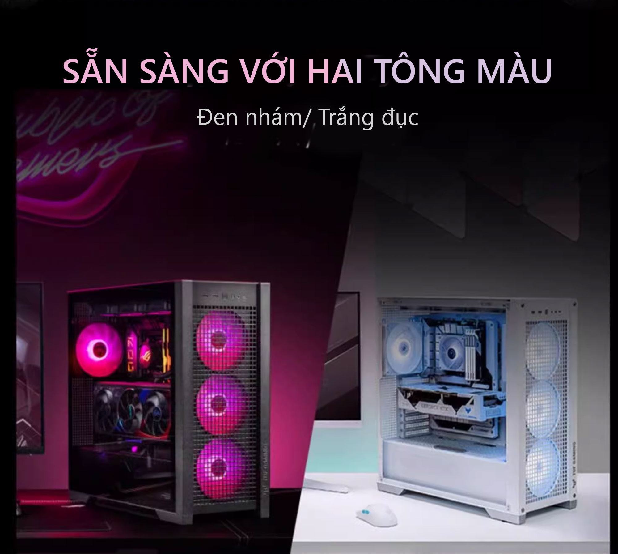 Vỏ Case Asus TUF Gaming GT302 ARGB Black (eATX/Full Tower/ Màu Đen) 