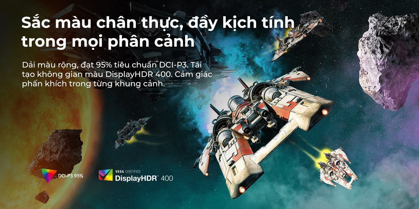 Màn hình Gaming LG 27GR93U-B sắc màu chân thật