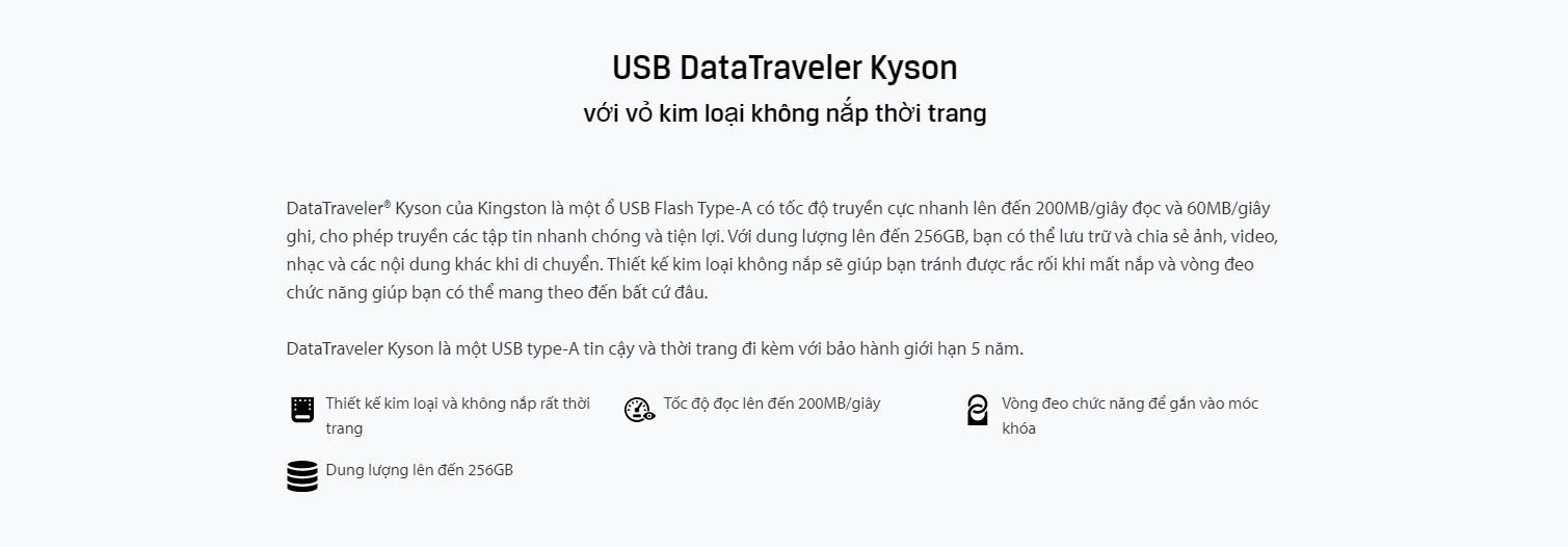 USB Kingston  DataTraveler Kyson (USB3.2 Gen1