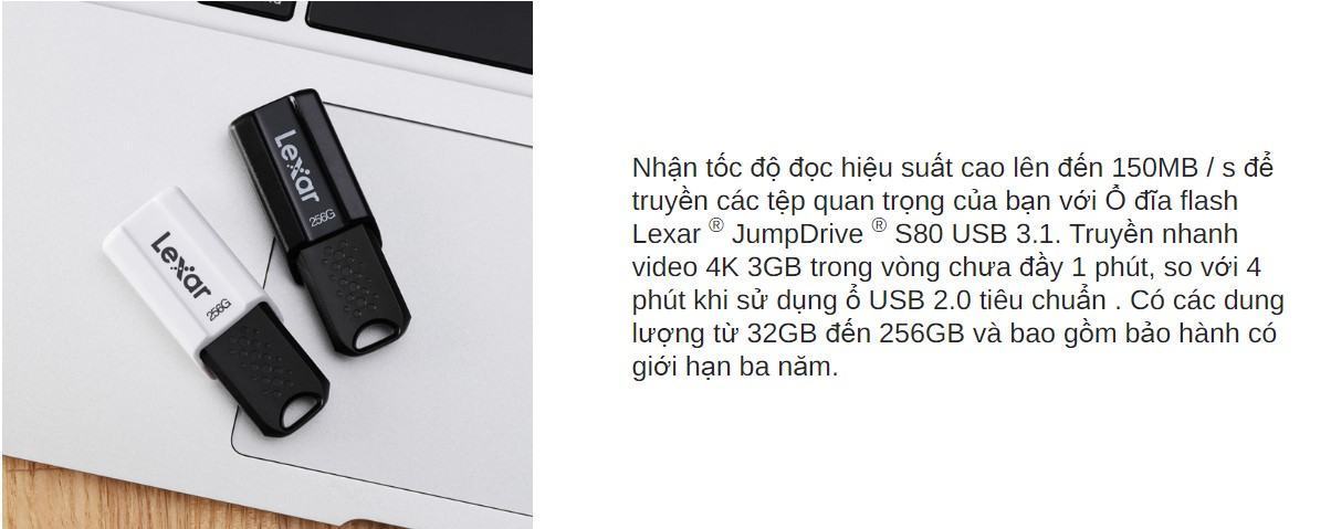 USB Lexar JumpDrive S80 USB 3.1