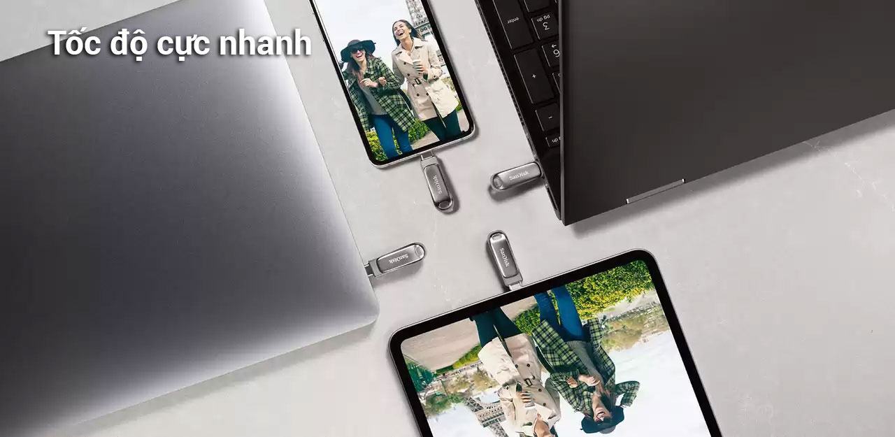 USB SanDisk 1TB USB Type C Ultra Dual Drive Luxe OTG SDDDC4-1T00-G46