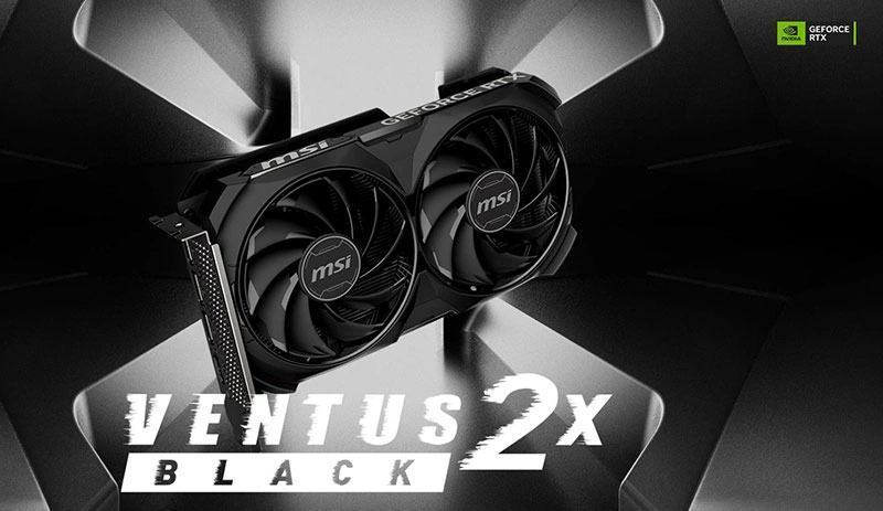 vga msi geforce rtx 4060 ti ventus 2x black 8g oc gddr6 nd