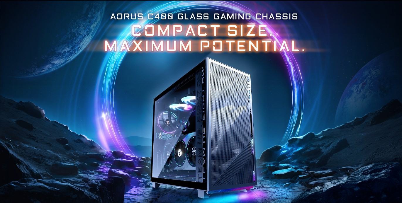 vo case aorus c400 glass gb ac400g atx mau den kem 4 quat