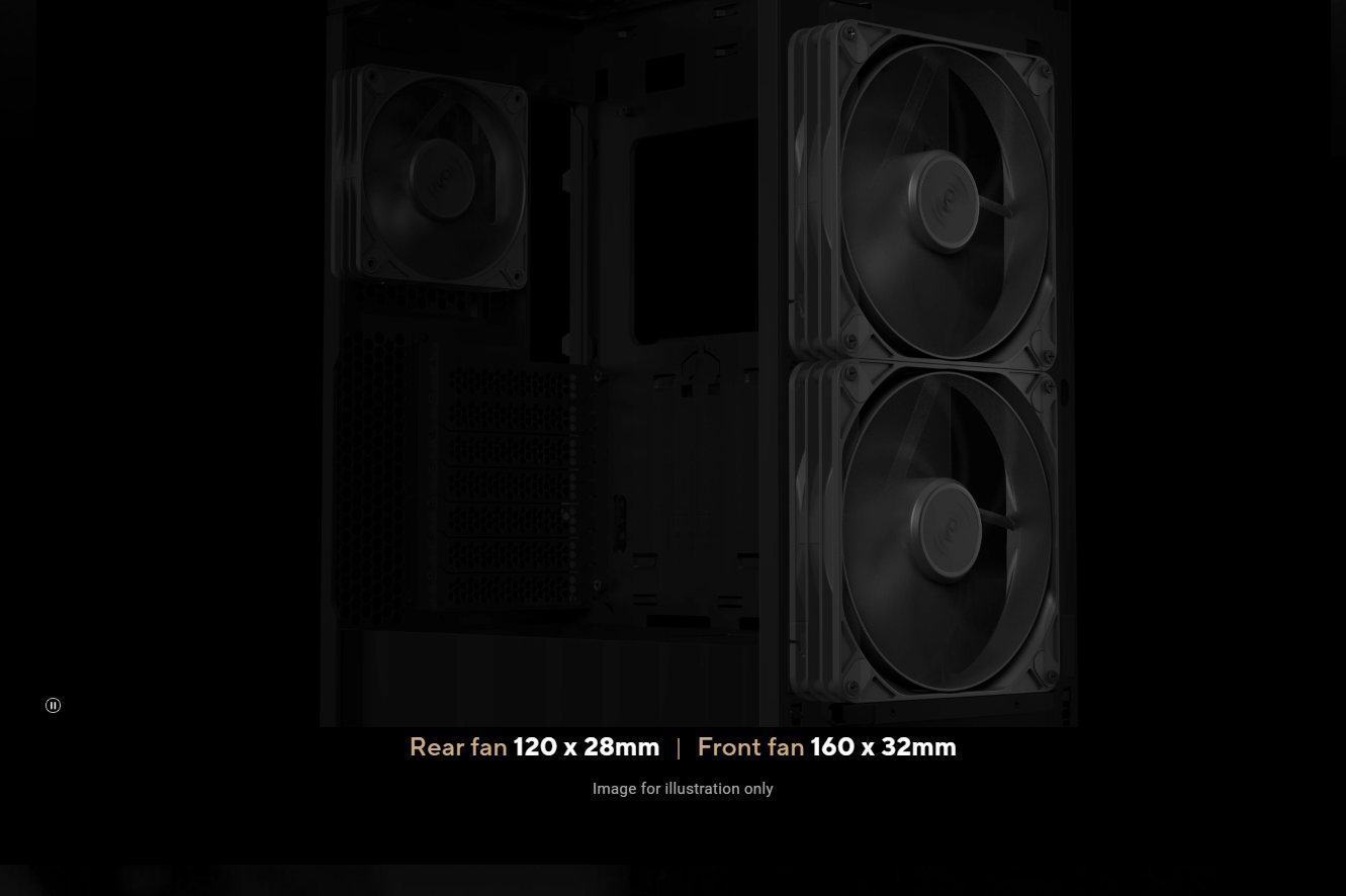 vo case asus proart pa401 wood tg pwm black atx mid
