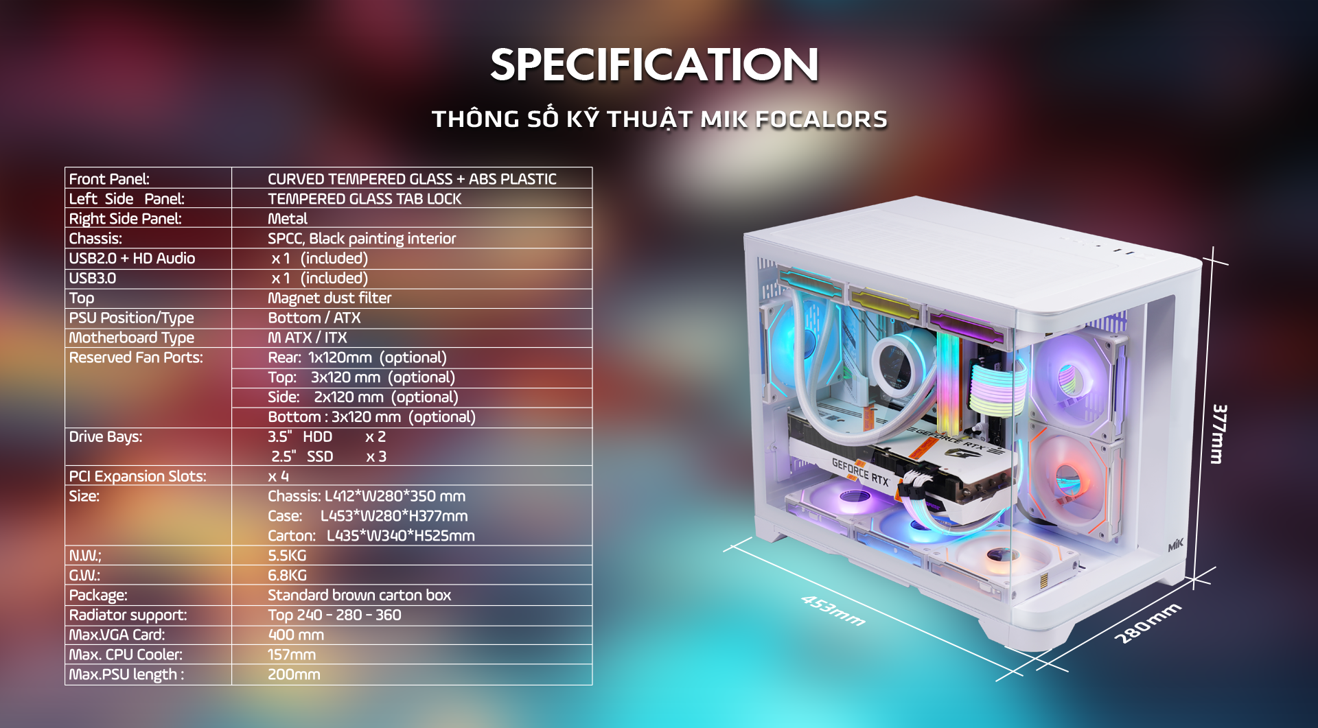 Vỏ Case MIK FOCALORS M