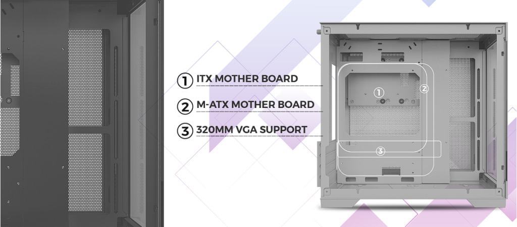 vo case mikmik lv12 mini flow white matx mid tower mau trangmota1