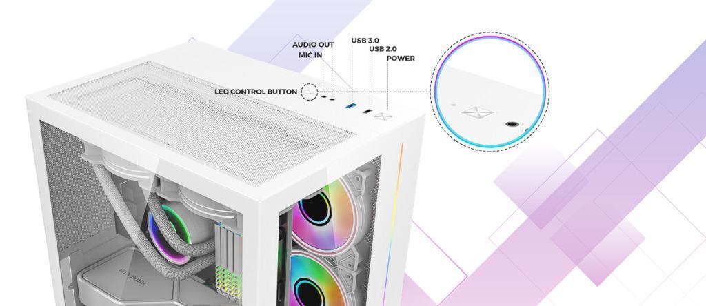 vo case mikmik lv12 mini flow white matx mid tower mau trangmota5 1