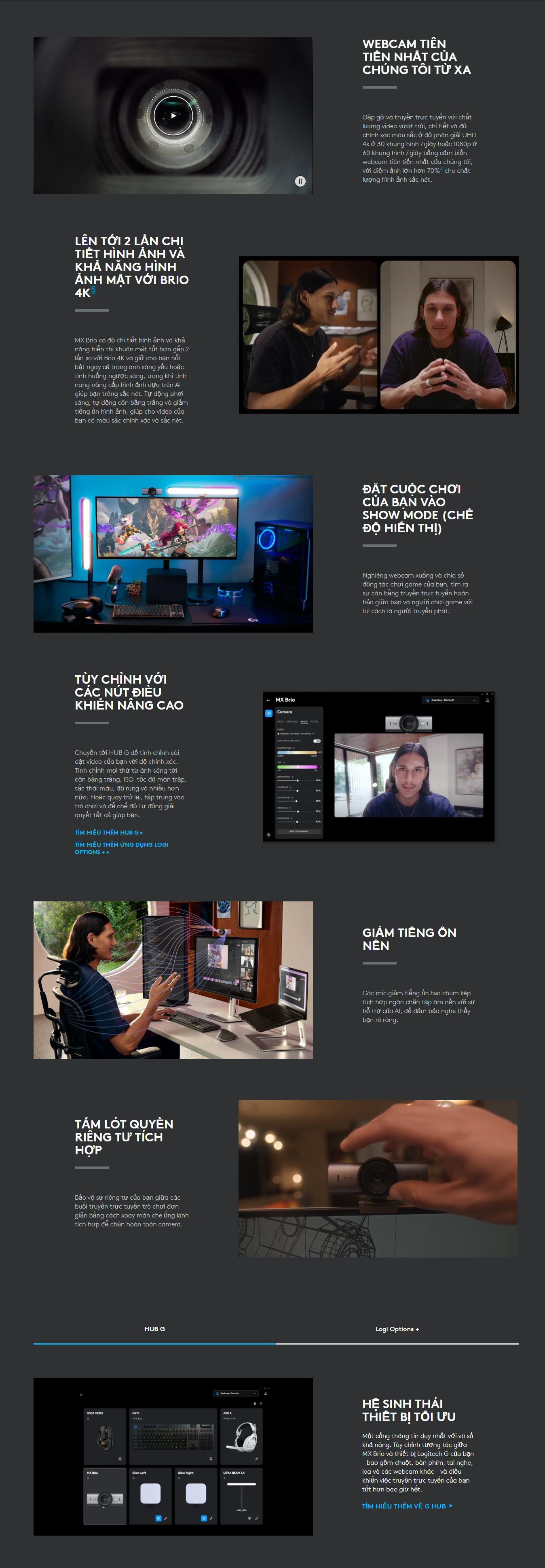 webcam logitech mx brio 4k ultra hd mau xam 5