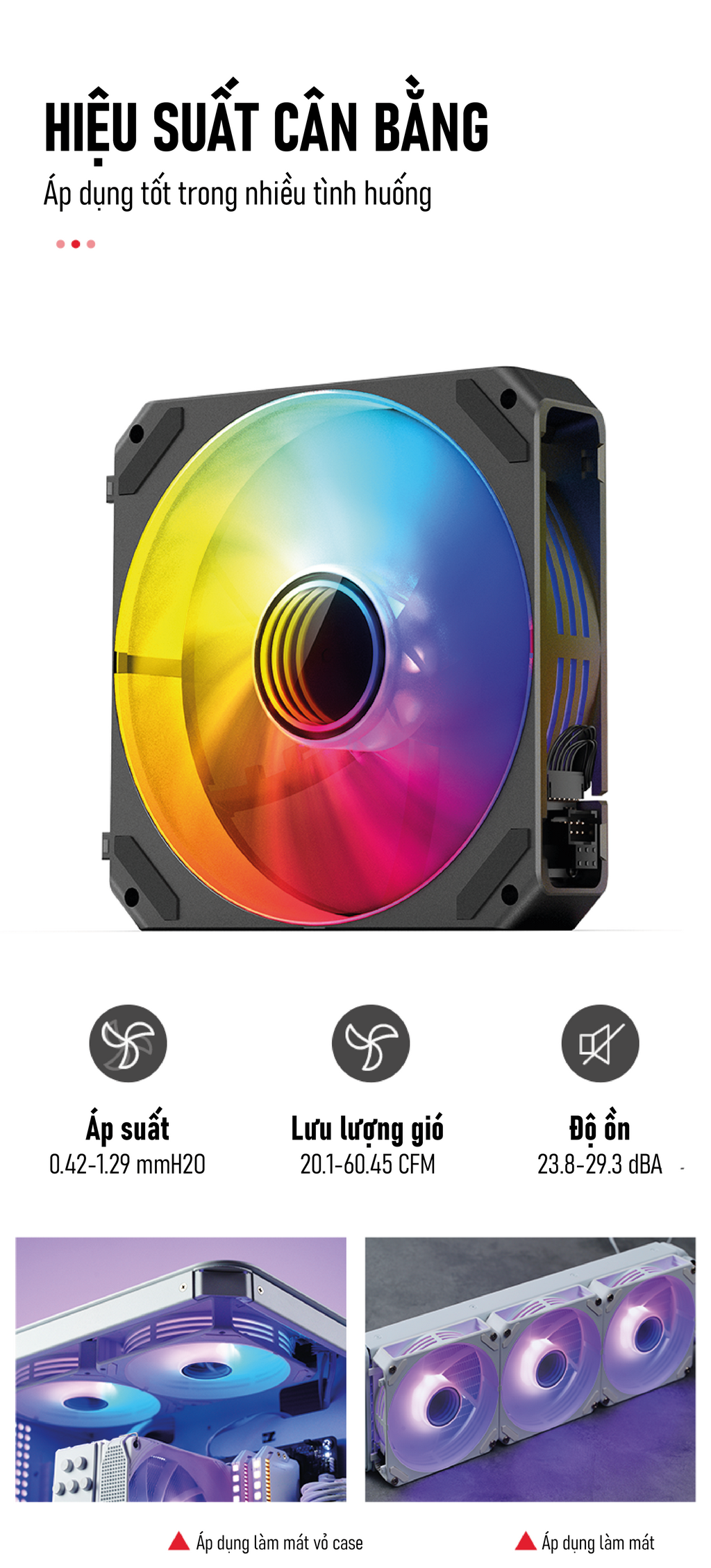 Fan Case Tản Nhiệt JONSBO ZG-120W White (3IN1/ GHÉP NỐI KHÔNG DÂY)